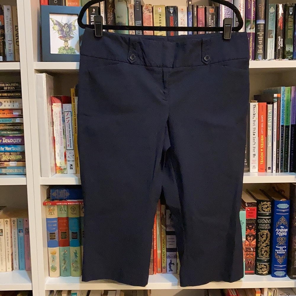 Limited Dark Navy exact stretch Crop Pants, Sz 12